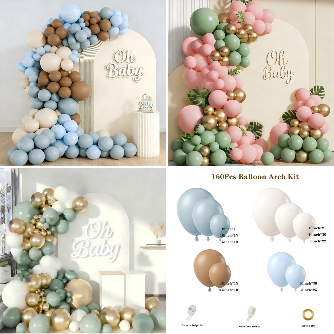 Spring Balloon Garland Arch Kit 160Pcs