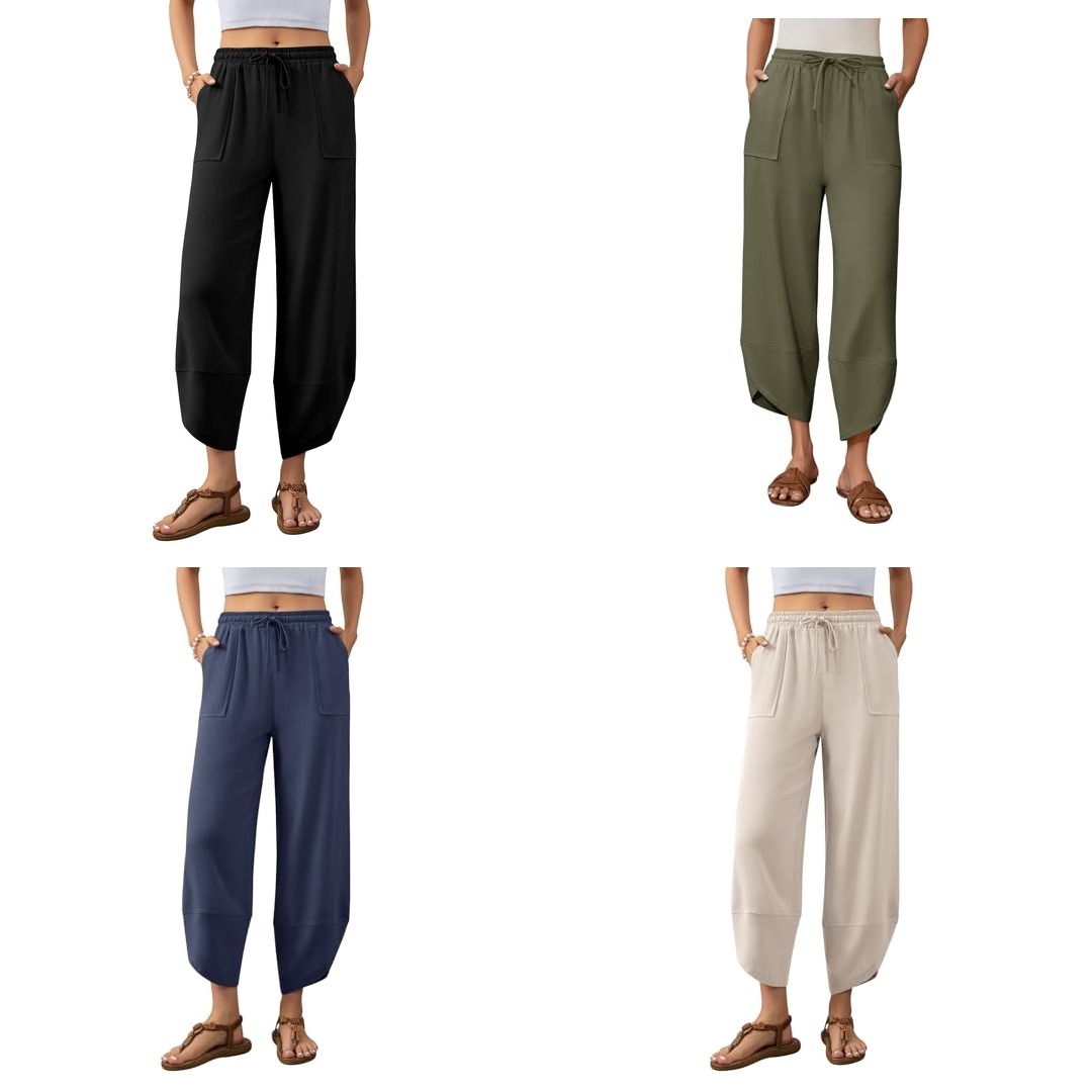 Wide Leg Palazzo Pants with Pockets