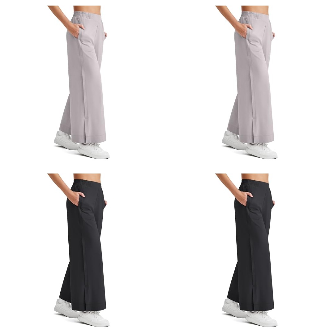 Wide Leg High Waist Casual Ankle Pants